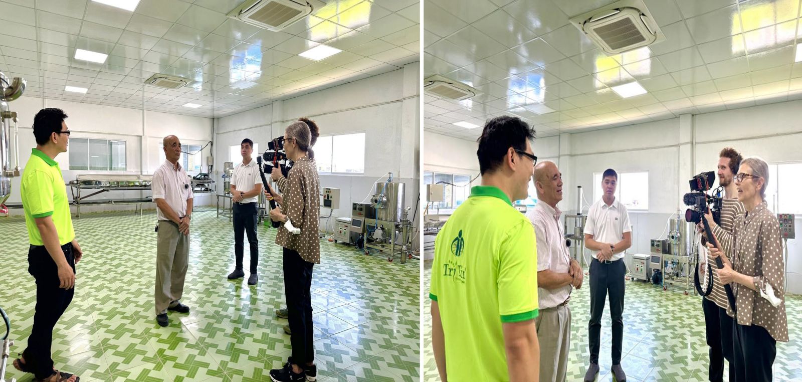 3 Khách Canada quay phóng sự tại xưởng rong nho