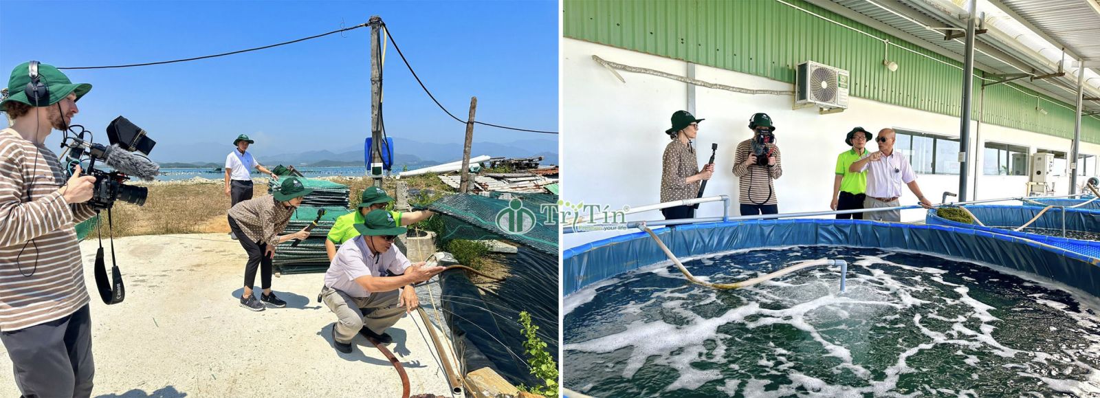 4 Khách Canada quay phóng sự tại xưởng rong nho