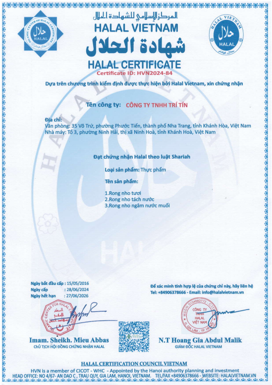 chứng nhận halal